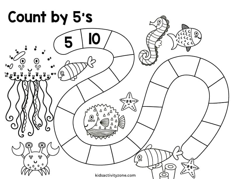 Skip Counting Worksheets - Kids Activity Zone