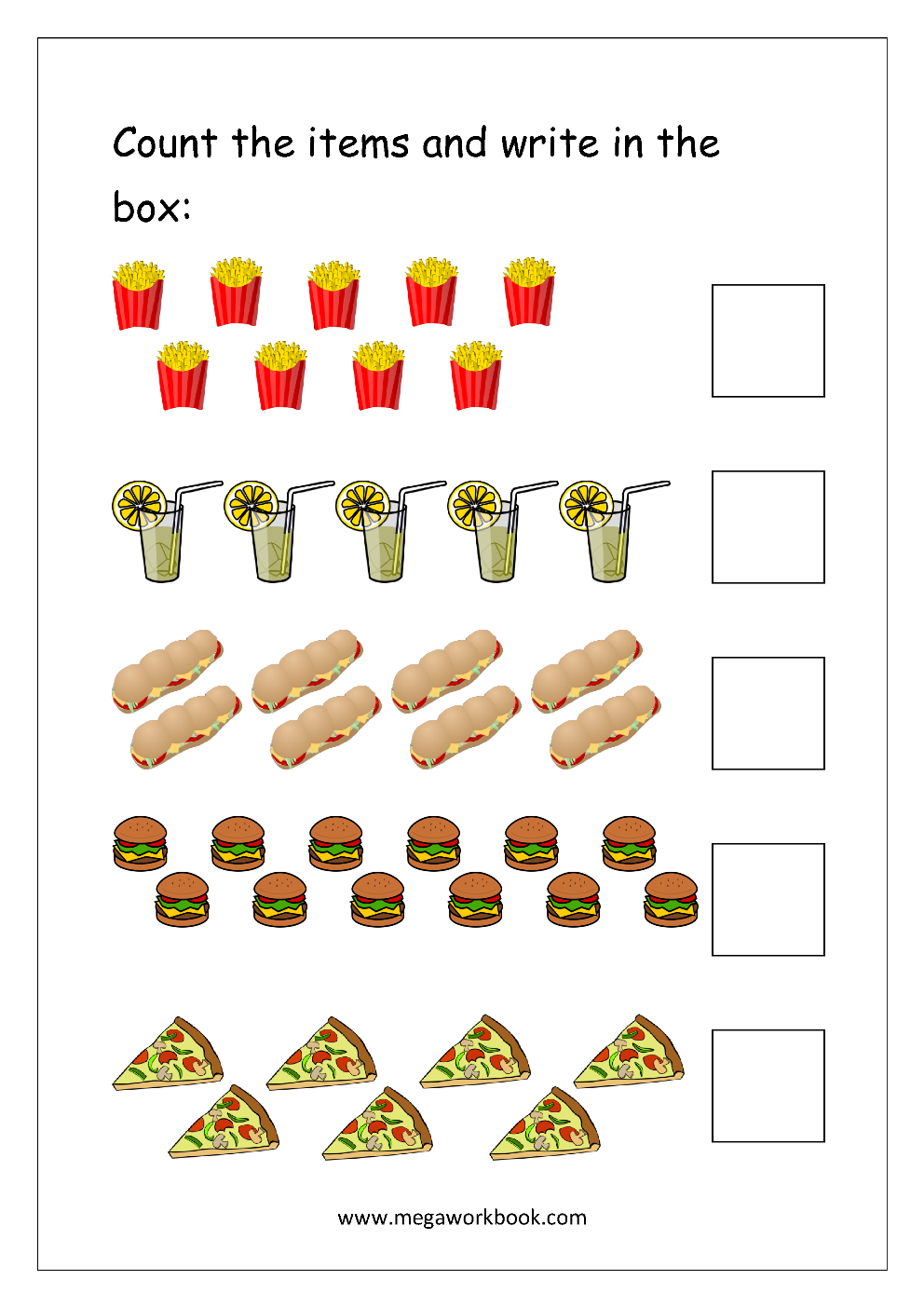 Number Counting Worksheets - Math Counting Worksheets - Free ...