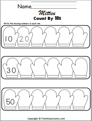 counting by tens worksheet kindergarten