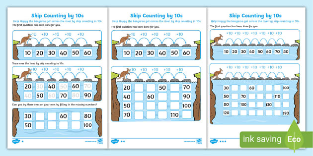 counting by tens worksheet