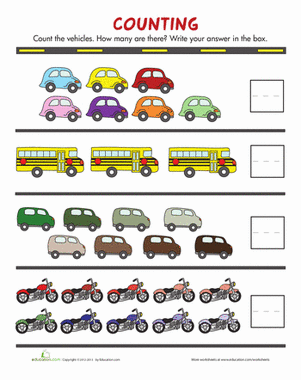 Counting Cars | Worksheet 