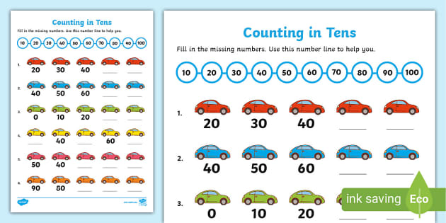 counting cars worksheet