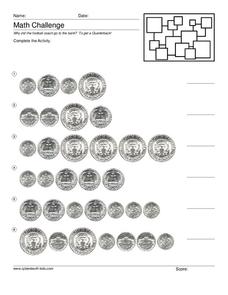 Counting Coins Worksheet for 1st - 2nd Grade | Lesson Planet