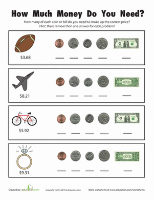 counting coins worksheet generator