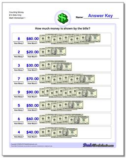 counting money to 20 00 worksheet