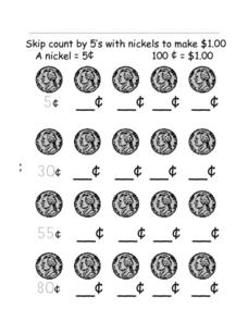 counting nickels worksheet