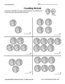 Counting Nickels Worksheet for 2nd - 3rd Grade | Lesson Planet