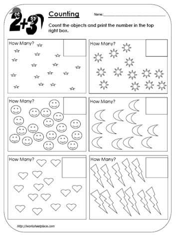 Count the Objects to 20 Worksheets