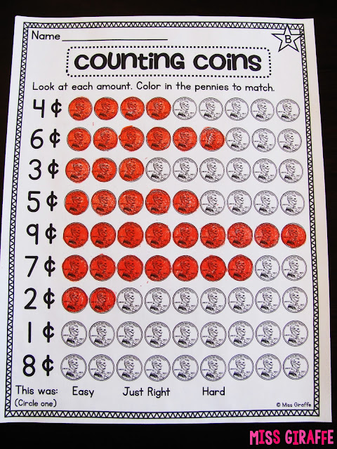 counting penny worksheet