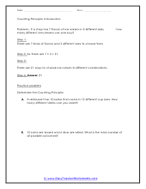 Counting Principle Worksheets