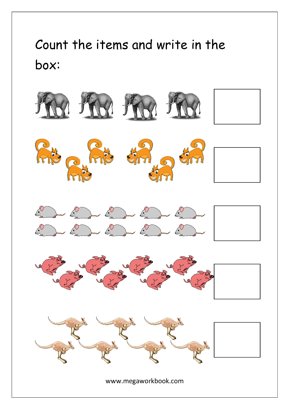Number Counting Worksheets - Math Counting Worksheets - Free ...