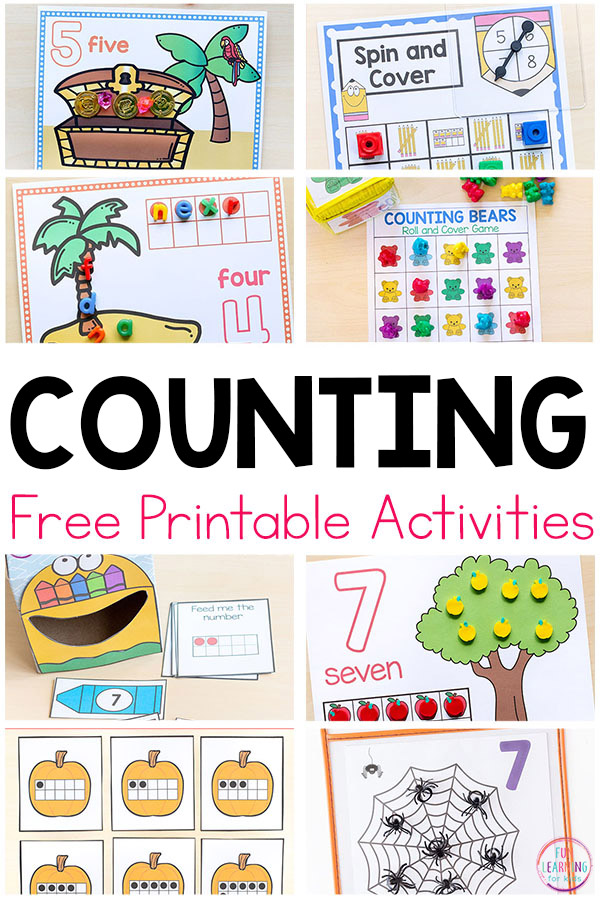 Free Printable Counting Activities for Kids