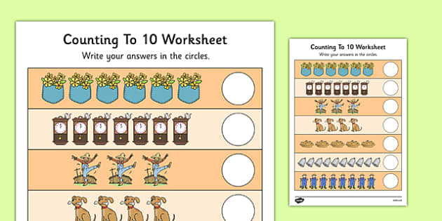 counting to 10 worksheet