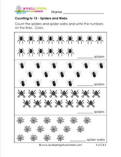counting to 15 worksheet