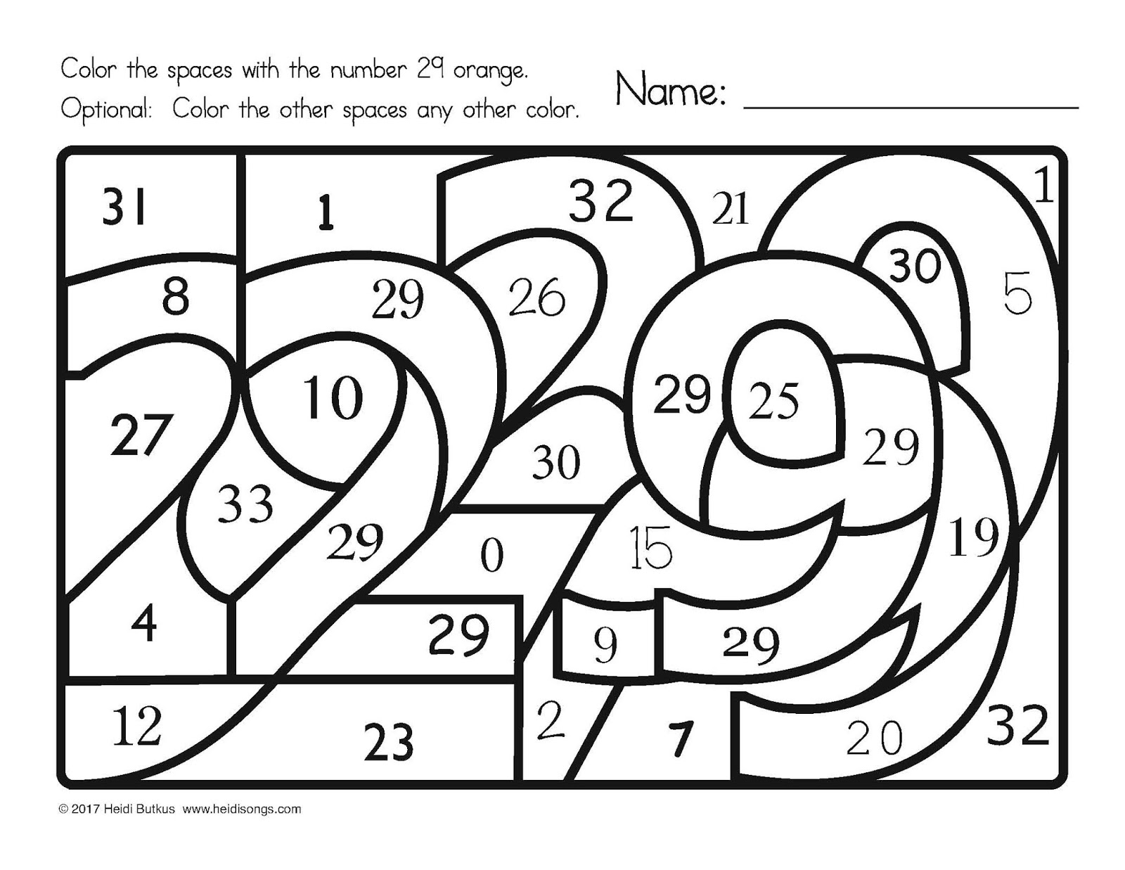 counting to 30 worksheet