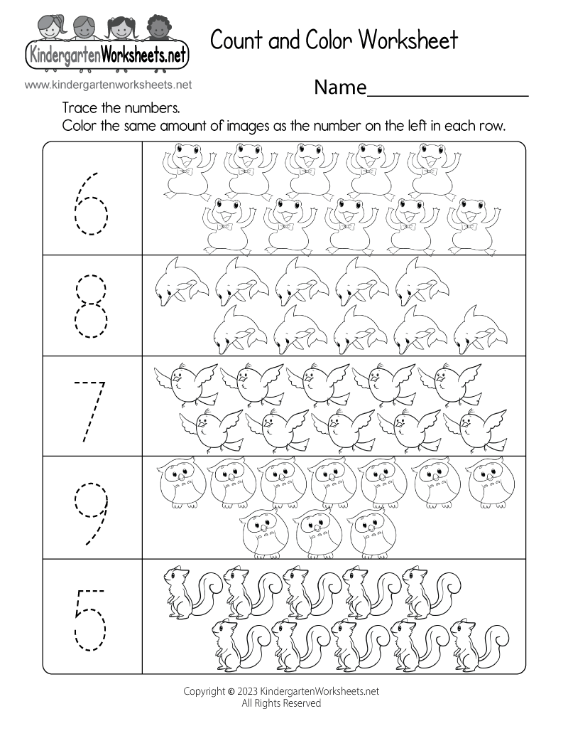 Count and Color Worksheet - Free Printable, Digital, &  PDF