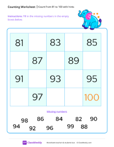 First Grade Counting Worksheets and Activities | ClassWeekly