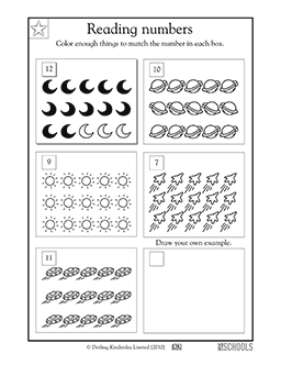 Count and color | 1st grade, Kindergarten Math Worksheet ...