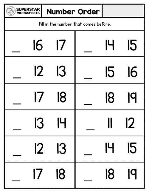 counting worksheet for kindergarten 1 20