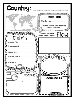 country worksheet