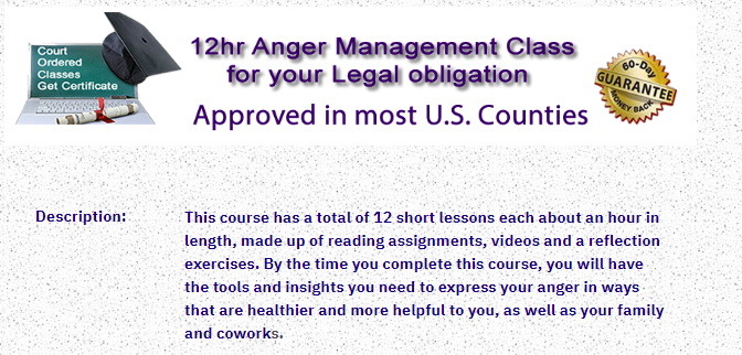 court orders anger management worksheet