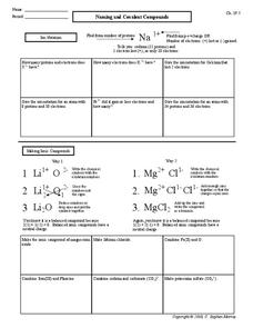 covalent compounds worksheet