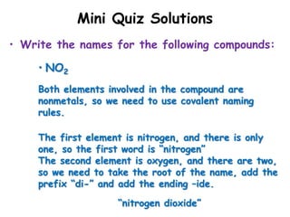 Covalent nomenclature | PPT
