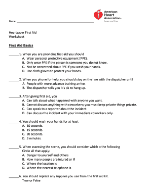 Printable First Aid Worksheets: Complete with ease | airSlate SignNow