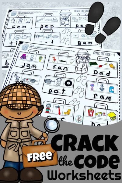 ? FREE Printable Begining Sound Crack the Code Worksheet