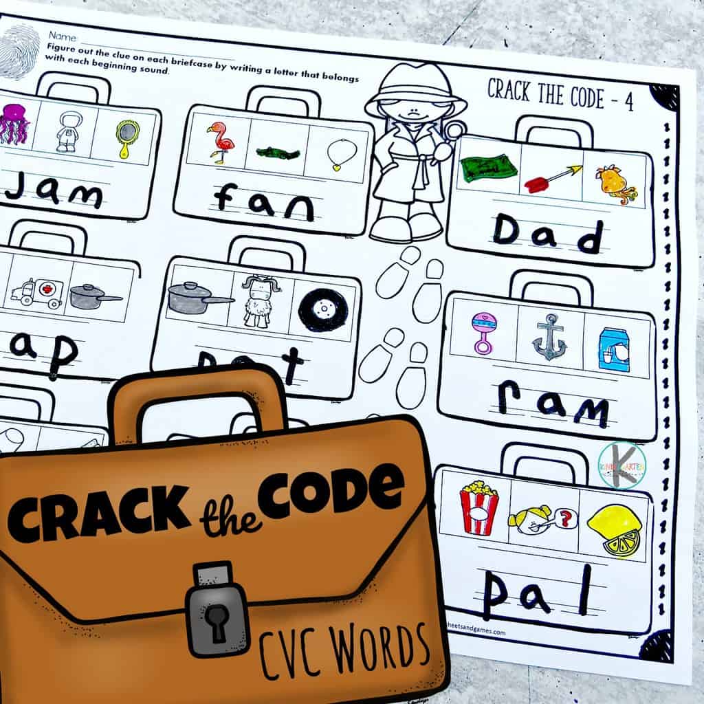? FREE Printable Begining Sound Crack the Code Worksheet