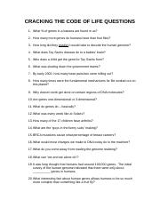 CRACKING THE CODE OF LIFE QUESTIONS-LJ - CRACKING THE CODE OF LIFE ...