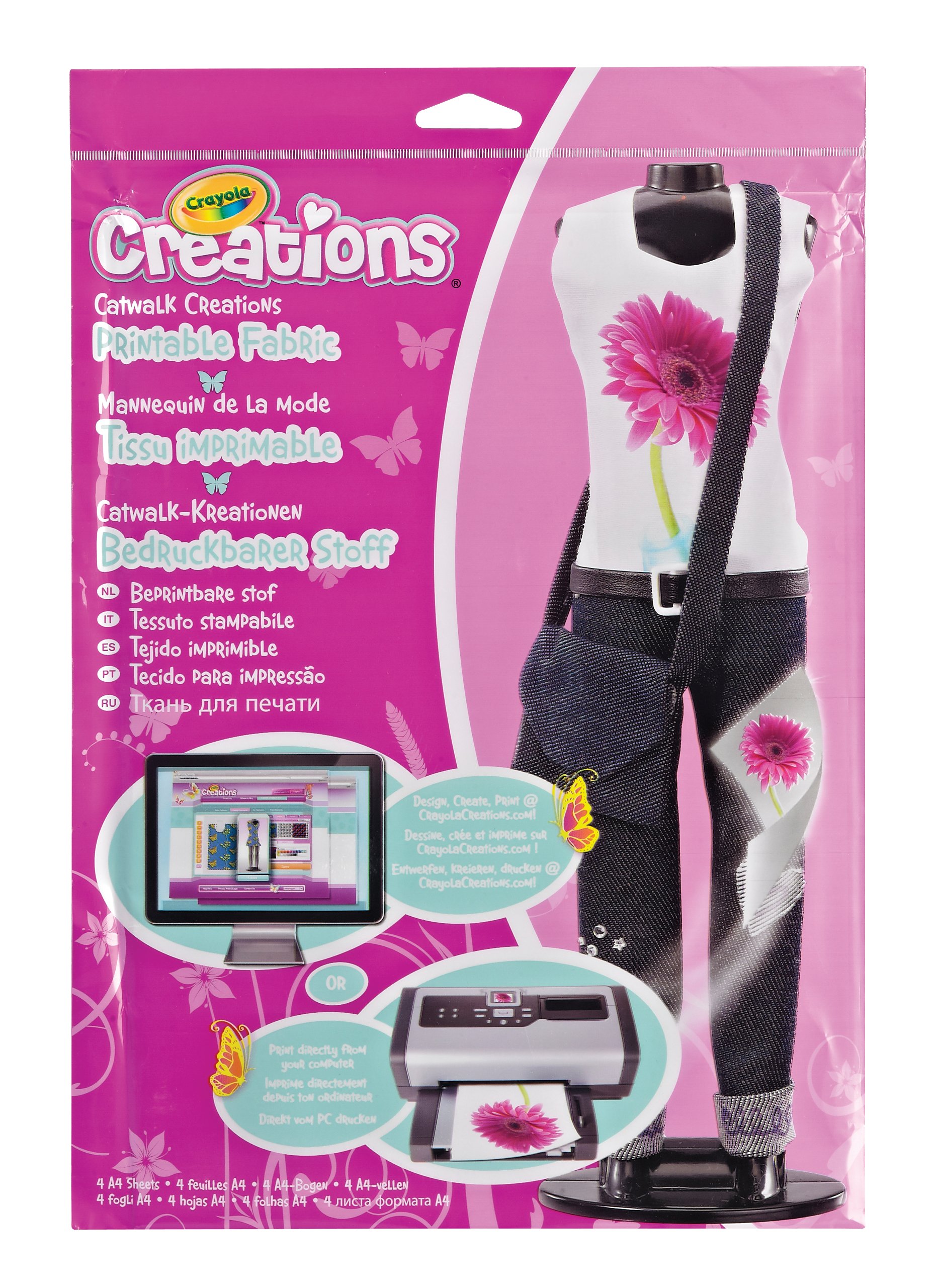Crayola Creations Printable Fabric Pack : Amazon.co.uk: Toys &  Games