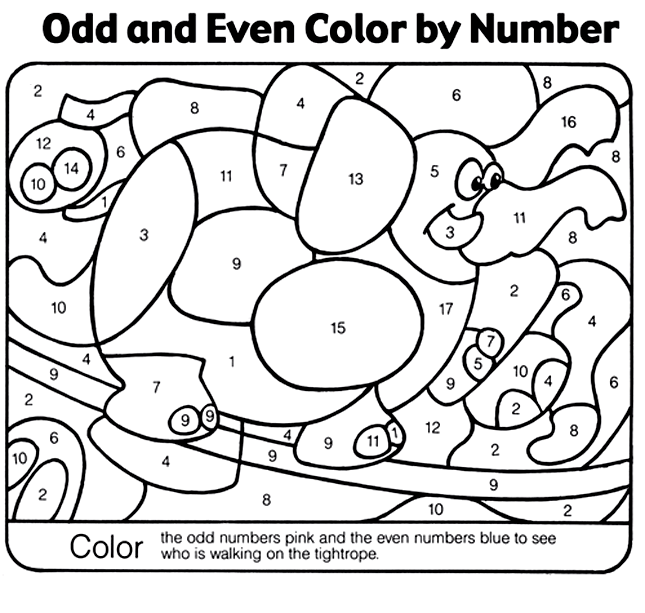 Circus Color by Number | crayola.be
