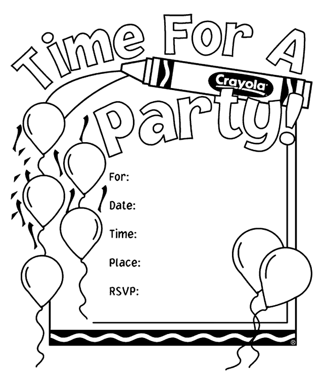 Birthday Party Invitations | crayola.be