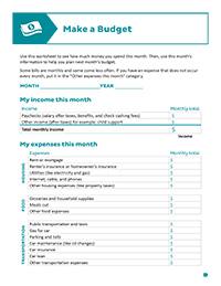 Make a Budget - Worksheet | FTC Bulkorder Publications
