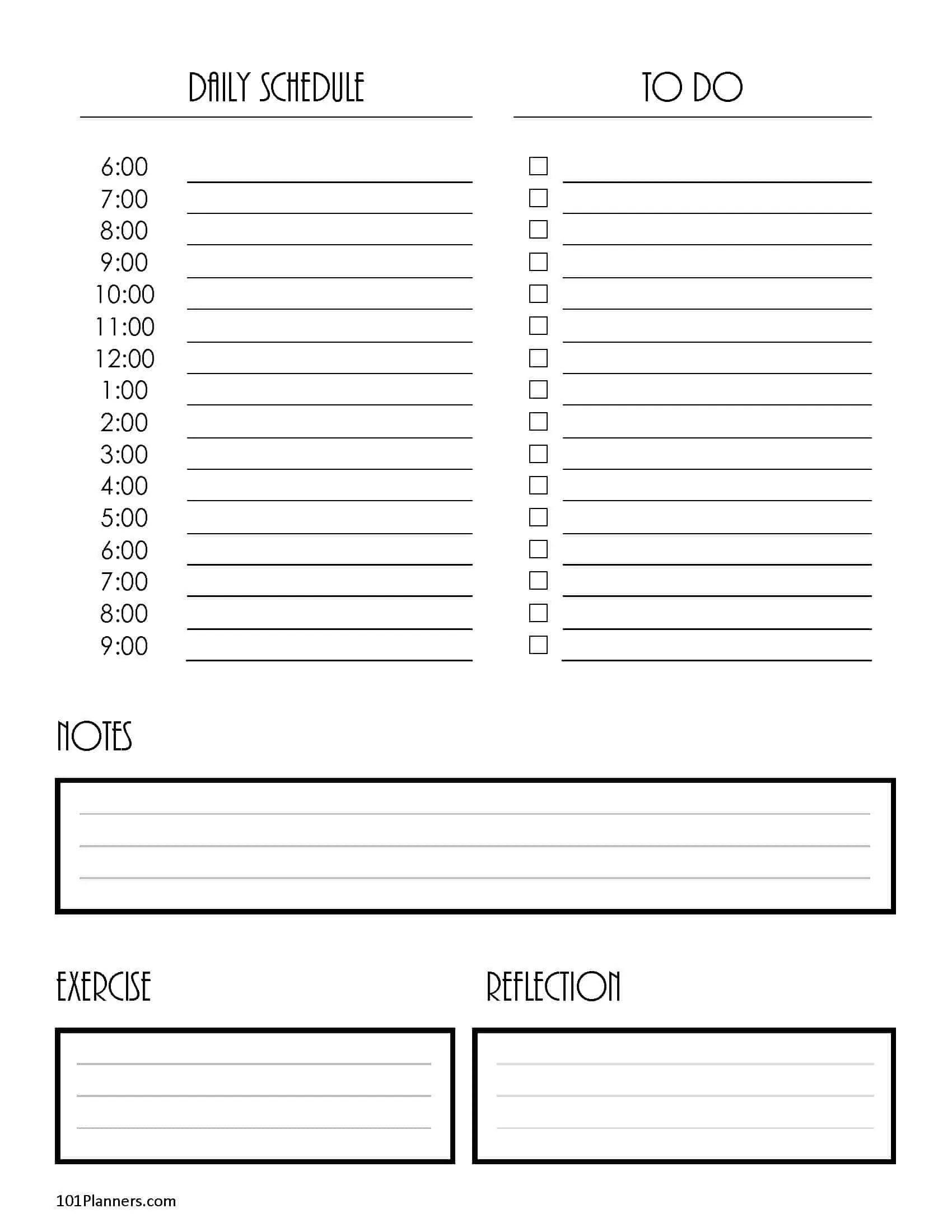 Free Daily Planner Template | Customize then Print