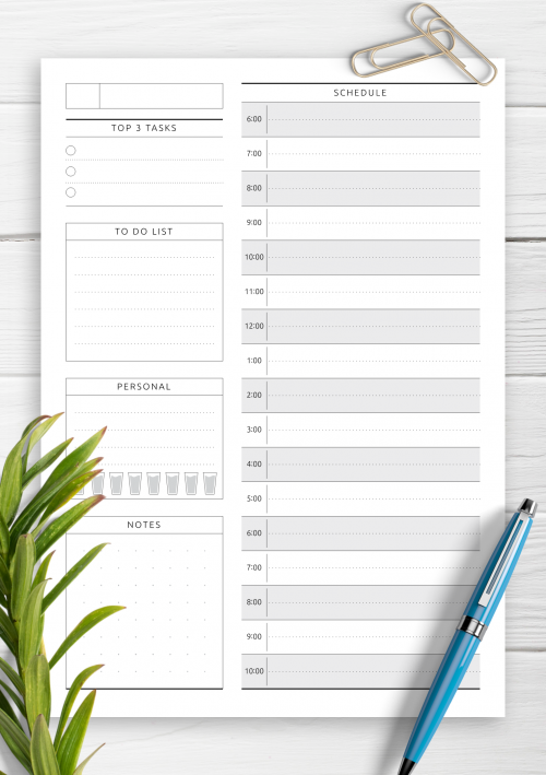 Daily Planner Templates - Download PDF