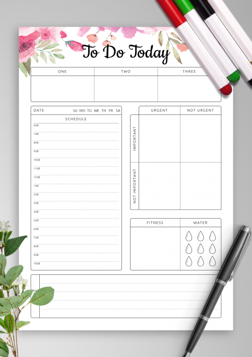 Daily Planner Templates - Download PDF