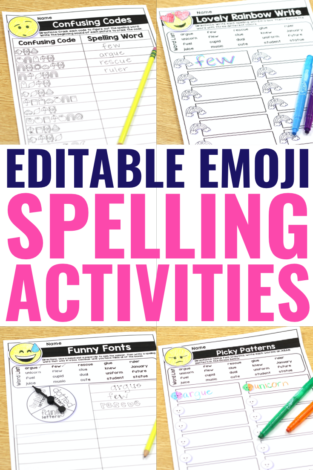 Editable Spelling Word Worksheets for ANY Word List!