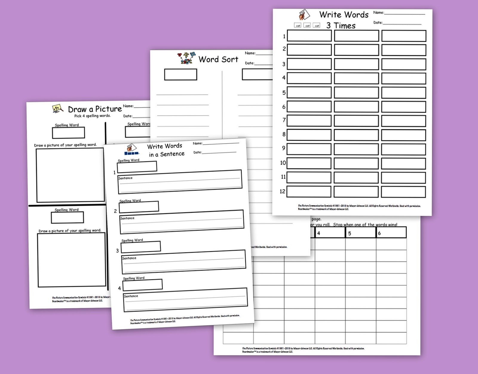 Autism Tank: Spelling Worksheets