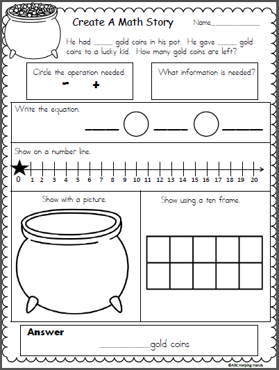 Create A St. Patricks Day Math Story | Made By Teachers