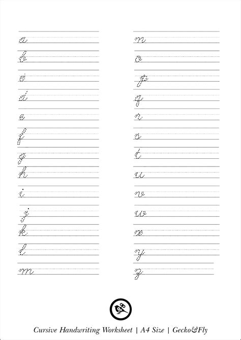 create cursive worksheet