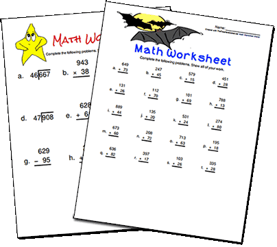 Printable Math Worksheets