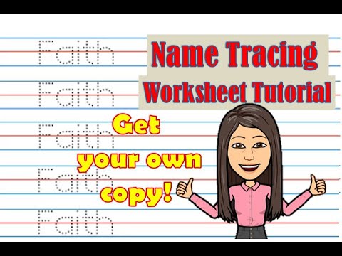 Customized Name Tracing Worksheet Tutorial with Blue-Red-Blue Lines (and  Free Copy)