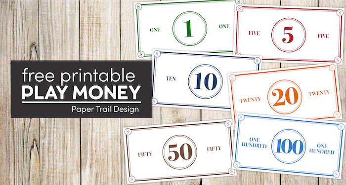 create play money printable