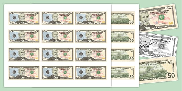 create play money printable