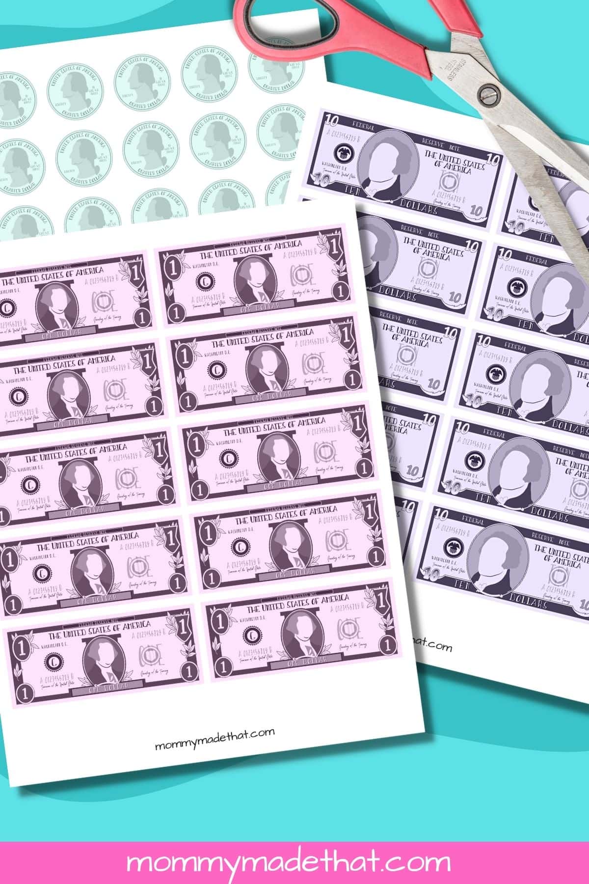 create play money printable