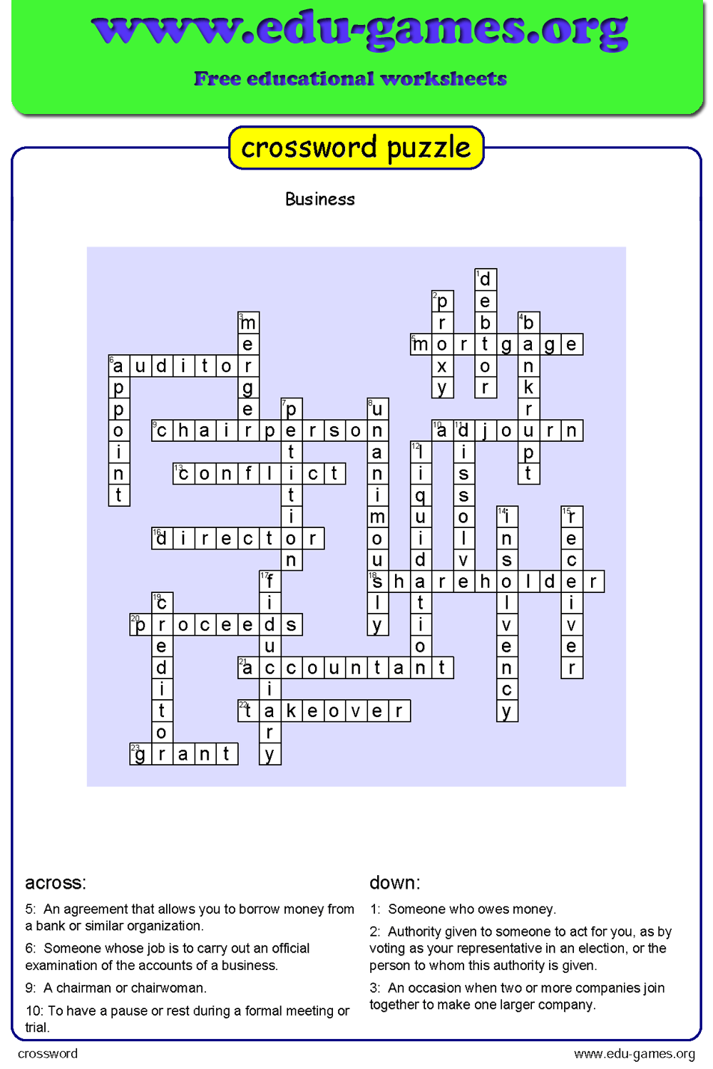 Easy Printable Crossword Puzzles