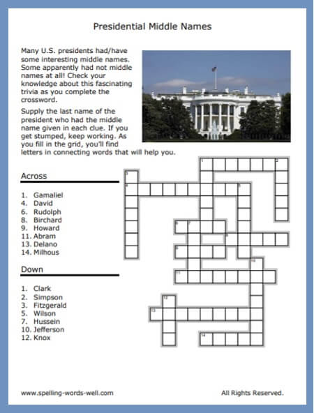Large Print Easy Crossword Puzzles - 10 Free PDF Printables ...