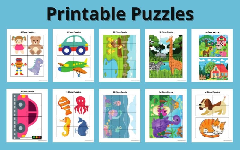 28 Printable Puzzles for Toddlers and Preschoolers (PDF ...